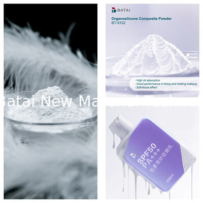 Βινυλοδιμεθικον/μεθικον Σιλσεσκιωξαν Crosspolymer BT-9102 Οργανόσηλικον Συνθετική σκόνη Στερεή λευκή σκόνη 8,0 ~ 12,0μm Για καλλυντικά